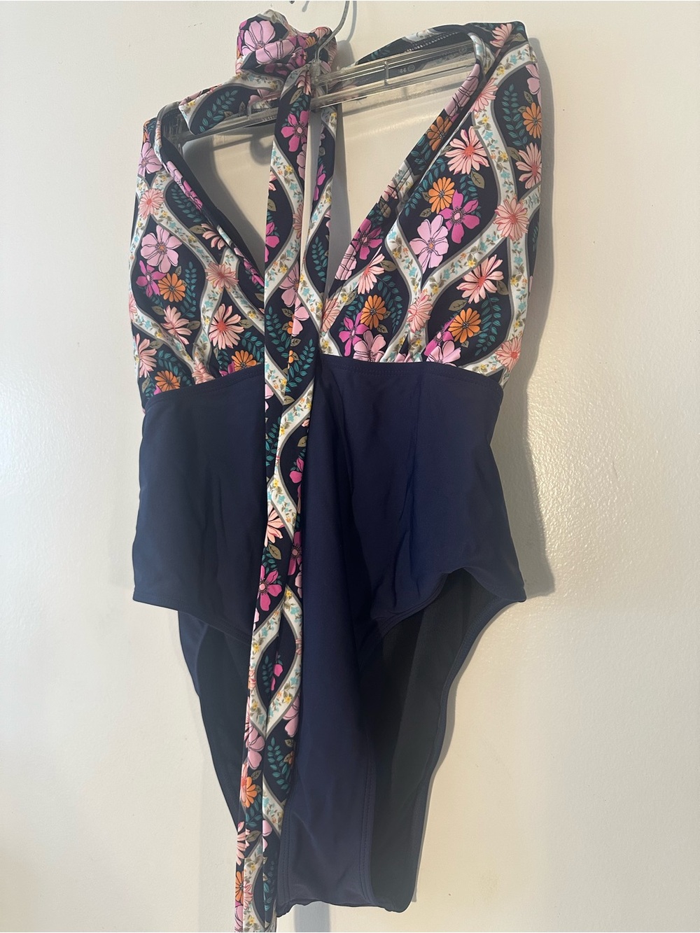 CUPSHE Floral Wrap-Around One-Piece Swimsuit M/L
